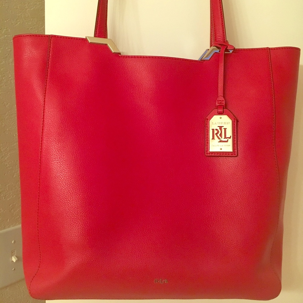 Ralph Lauren Red Tote Bag - $100